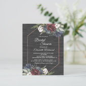 バジェットウッドブルーフローラブライダルシャワーフライヤー (スタンド正面)