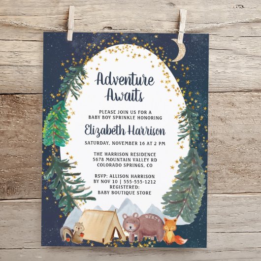 バジェットウッドランドアニマルズナイトスカイベビー散布