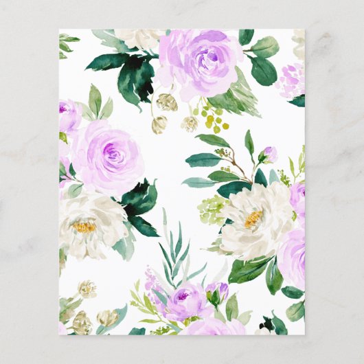 バジェットウッドランドアニマルズベビーシャワー招待状 (裏面)