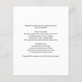 バジェットウッドランドクリージャーベビーシャワー招待状 チラシ (裏面)