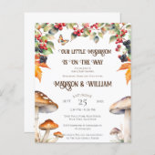 バジェットウッドランドトースツール&マッシュルームベビーシャワー (正面/裏面)