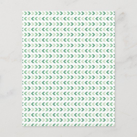 バジェットウッドランド動物ベビーシャワー招待状 (裏面)