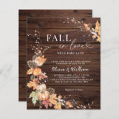 バジェットウッド秋カボチャ秋インラブベビーシャワー (正面/裏面)