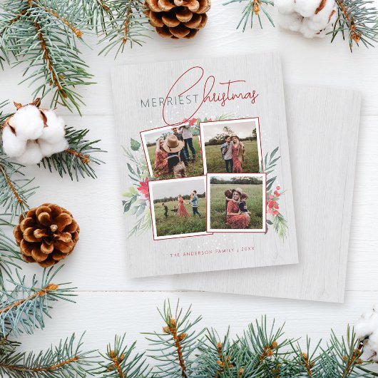 バジェットウッド4フォトコラージョメリーンクリスマス
