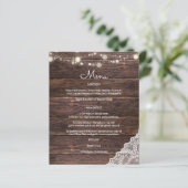 バジェットウッド、レース、ストリングライトメニュー (スタンド正面)