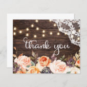 バジェットウッド、レース、赤面&ピーチフローラありがとう (正面/裏面)