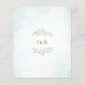 バジェットエアリーフォイルフローラ結婚式招待状 (裏面)