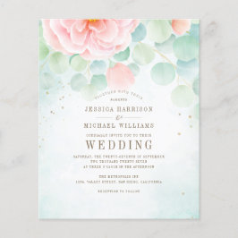 バジェットエアリーフォイルフローラ結婚式招待状