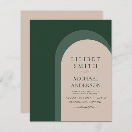 バジェットエメラルドグリーンはっきりした結婚ズ (正面/裏面)