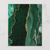 バジェットエメラルドグリーンアゲートウェディング招待 (裏面)