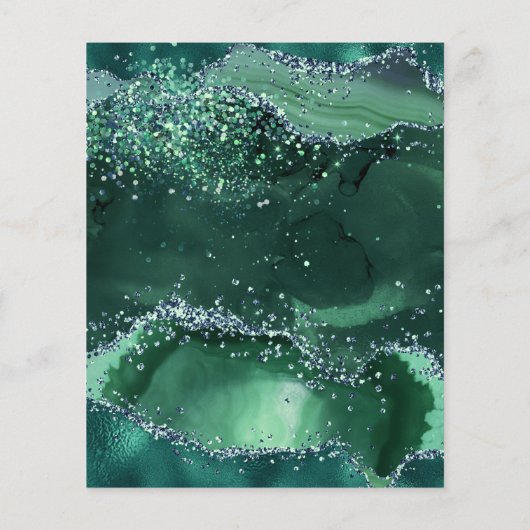 バジェットエメラルドグリーングリッターアーチウェディングアクト (裏面)