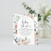 バジェットエメラルドグリーンベビーシャワーフローラ招待状 (スタンド正面)