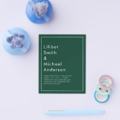 バジェットエメラルドグリーンモノクロ文字 チラシ (シングル)