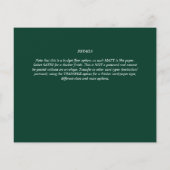 バジェットエメラルドグリーンモノクロ文字 チラシ (裏面)