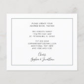 バジェットエメラルドグリーンユーカリ新しいアドレスカード (裏面)