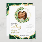 バジェットエメラルドグリーンユーカリ結婚アゲート (正面/裏面)