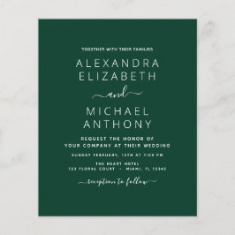 バジェットエメラルドグリーン結婚ズとフォト招待状