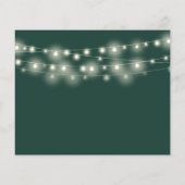 バジェットエメラルドグリーン結婚ズ詳細フォト招待状 (裏面)