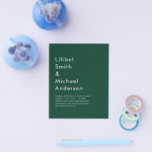 バジェットエメラルドグリーン結婚モノクロ チラシ (シングル)