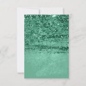 バジェットエメラルドフローラビクトリアンブライダルシャワー ノートカード (裏面)