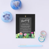 バジェットエルバウティゾバプテスマ《キリスト教》洗礼式や命名式CACTI招待状 チラシ (シングル)