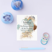 バジェットエレガントなウェディング招待状。フライヤー チラシ (シングル)