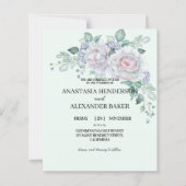 バジェットエレガントな結婚式招待状。 (正面)