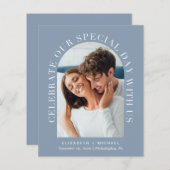 バジェットエレガントアーチフォト結婚式招待状 (正面/裏面)