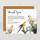 バジェットエレガントイエローバード葬儀ありがとう (正面/裏面)