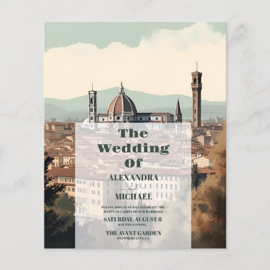 バジェットエレガントイタリアフィレンツェ目的地の結婚式 (正面)