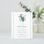 バジェットエレガントウォーターカラーピーコックベビーシャワー (スタンド正面)