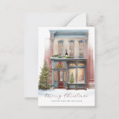バジェットエレガントウォーターカラーフォトメリークリスマス ノートカード (正面)
