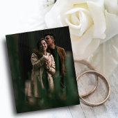 バジェットエレガントウォーターカラーフローラフォトウェッド招待状