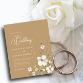 バジェットエレガントウォーターカラーフローラフォトウェッド招待状