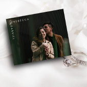 バジェットエレガントウォーターカラーフローラ写真RSVPカード