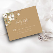 バジェットエレガントウォーターカラーフローラ写真RSVPカード