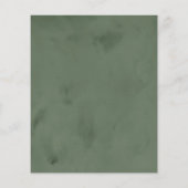 バジェットエレガントウォーターカラー冬の緑結婚園 (裏面)