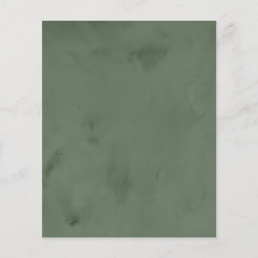 バジェットエレガントウォーターカラー冬の緑結婚園 (裏面)