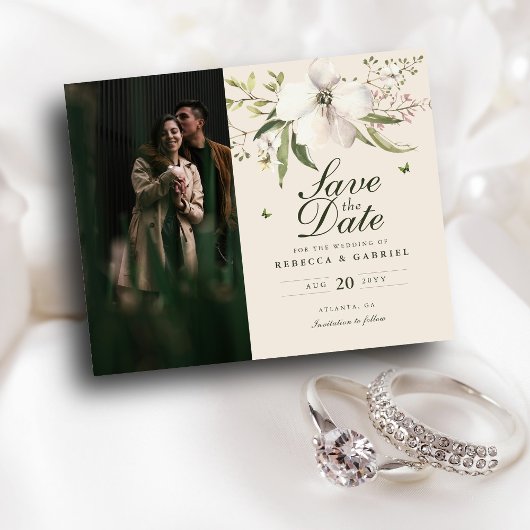 バジェットエレガントウォーター色フローラ保存日付アイコン チラシ