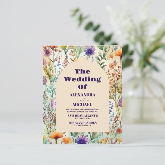 バジェットエレガントウォーター色ワイルドフラワー結婚ズ (スタンド正面)