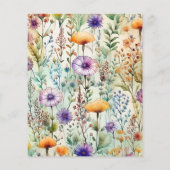 バジェットエレガントウォーター色ワイルドフラワー結婚ズ (裏面)