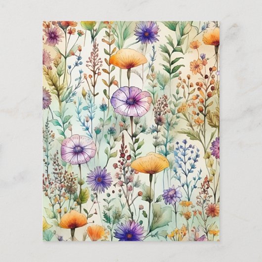 バジェットエレガントウォーター色ワイルドフラワー結婚ズ (裏面)