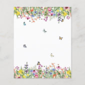 バジェットエレガントウォーター色ワイルドフラワー結婚ズ (裏面)