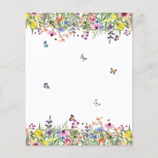 バジェットエレガントウォーター色ワイルドフラワー結婚ズ (裏面)