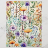 バジェットエレガントウォーター色ワイルドフラワー結婚ズ チラシ (裏面)