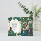 バジェットエレガントエメラルドフローラフォトキンセアニラ ポストカード (スタンド正面)