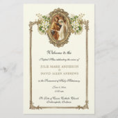 バジェットエレガントカトリック結婚式 プログラム文房具 便箋 (正面)