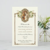 バジェットエレガントカトリック結婚式 プログラム文房具 便箋 (スタンド正面)