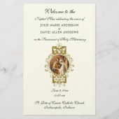 バジェットエレガントカトリック結婚式 プログラム文房具 便箋 (正面)