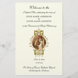 バジェットエレガントカトリック結婚式 プログラム文房具 便箋